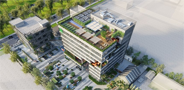 Architectural rendering of CP Group Vietnam headquarters project